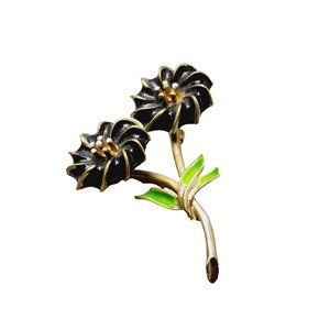 Vintage Signed Marvella Flower Trembler Brooch (A1503)